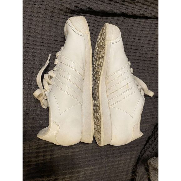 Adidas Samoa, IOB, G99720 Retro Cloudfoam Sneakers White/White Leather Size 9.5 - Picture 4 of 7